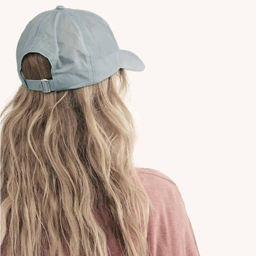 Dusty Blue | Sporty Windbreaker Slouchy Baseball Cap